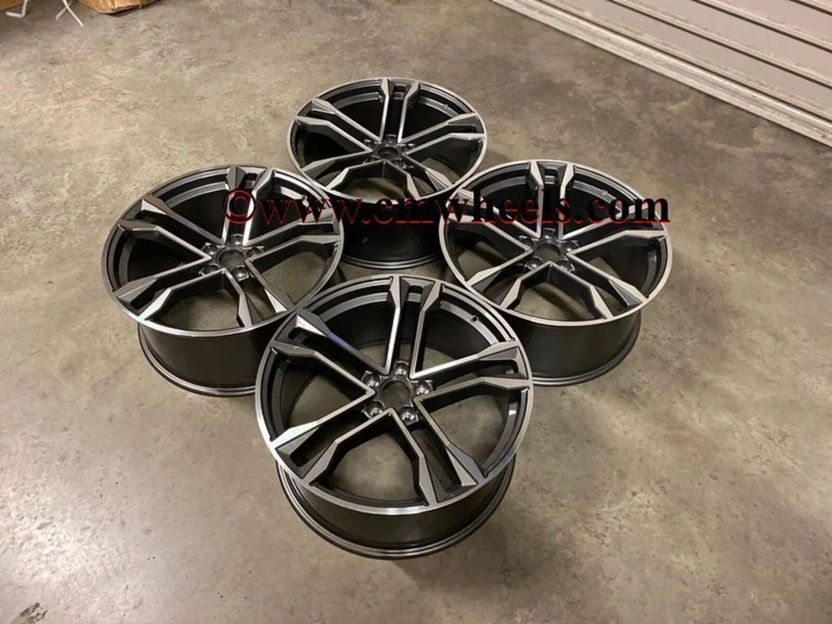 19" Inch SQ8 Audi style Alloys A3 A4 A6 Golf 5x112 - Image 2