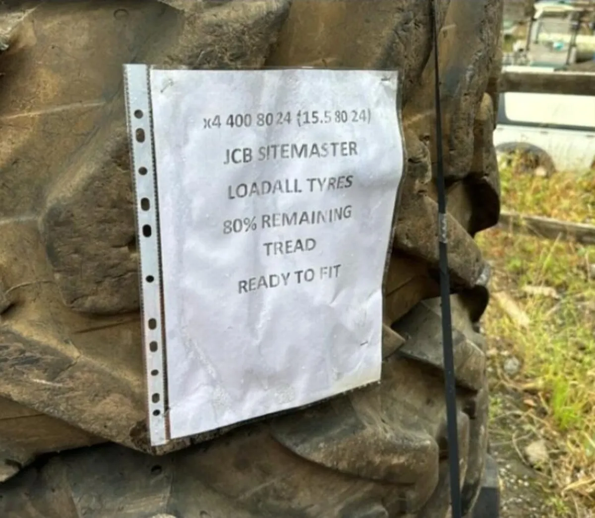 4  JCB teleporter loadall TYRES (15.5 80 24) - Image 4
