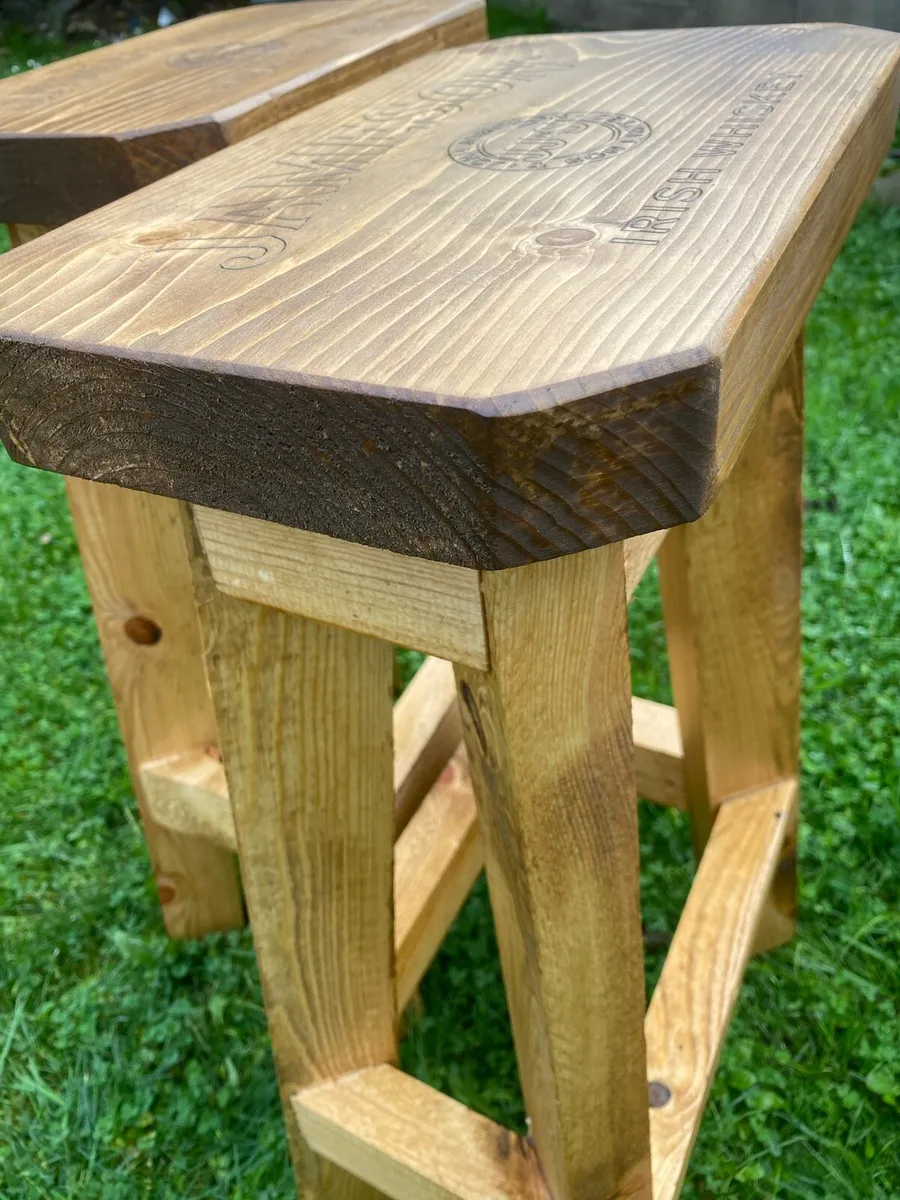 High BarStools Home Bar Stools Timber - Image 2