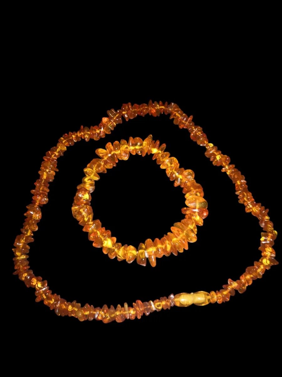Genuine Amber necklace and bracelet