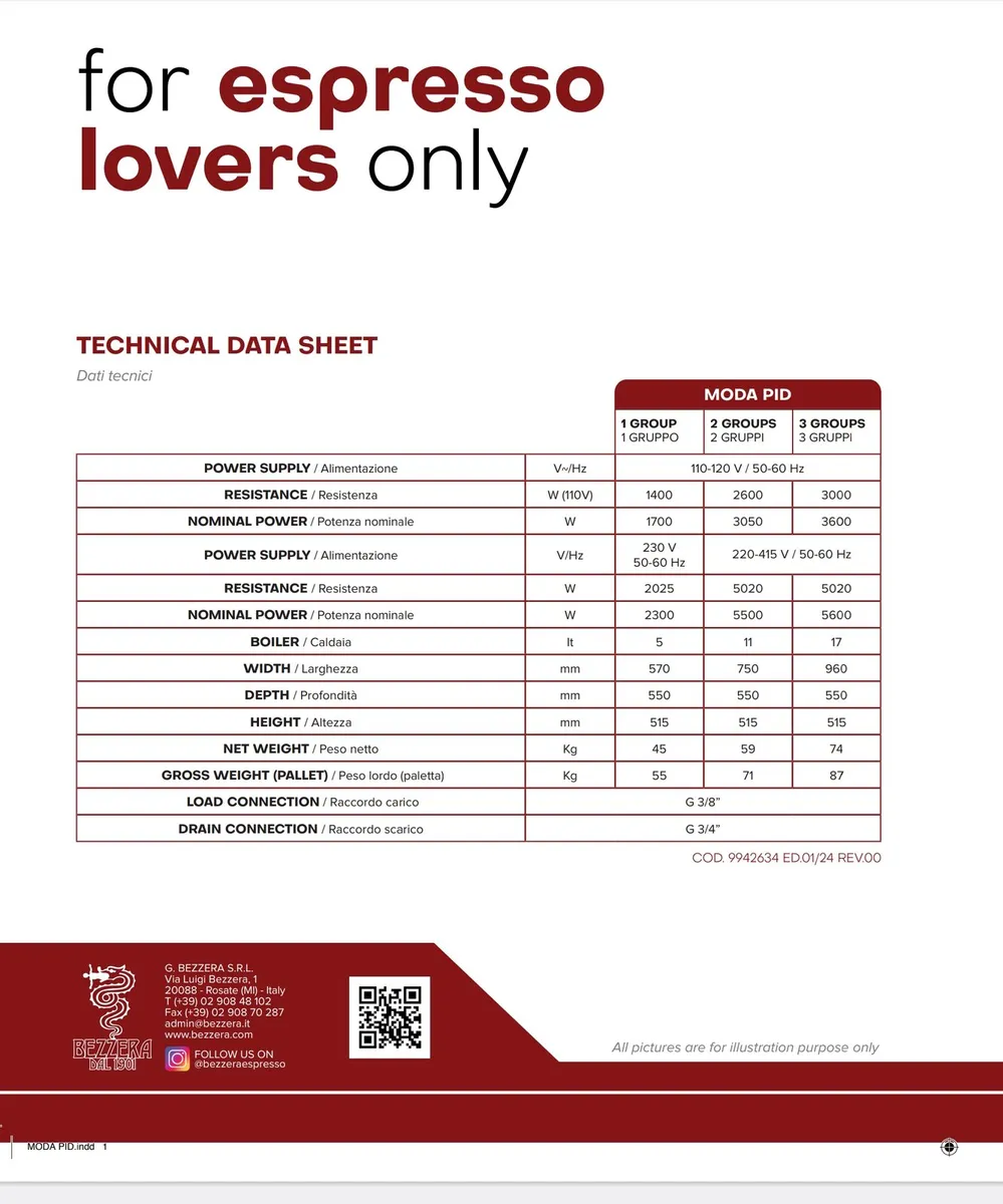 Bezzera Moda Coffee Machine. Sale Price - Image 4