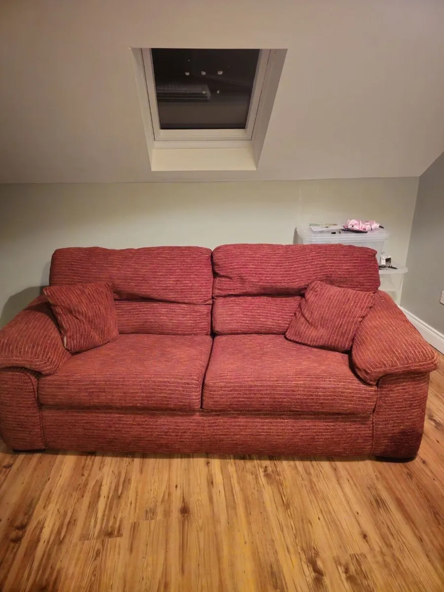 Red Material Sofa Couch - Image 4