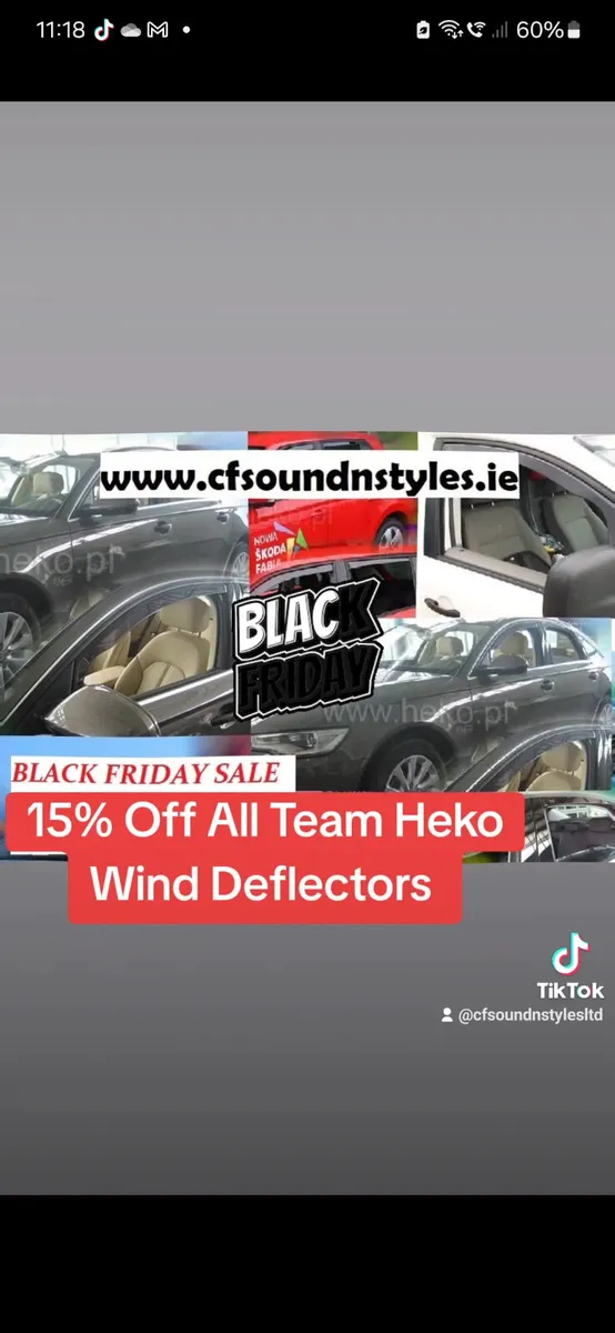 TEAM Heko Wind Deflectors BLACK FRIDAY SALE 15% of - Image 1