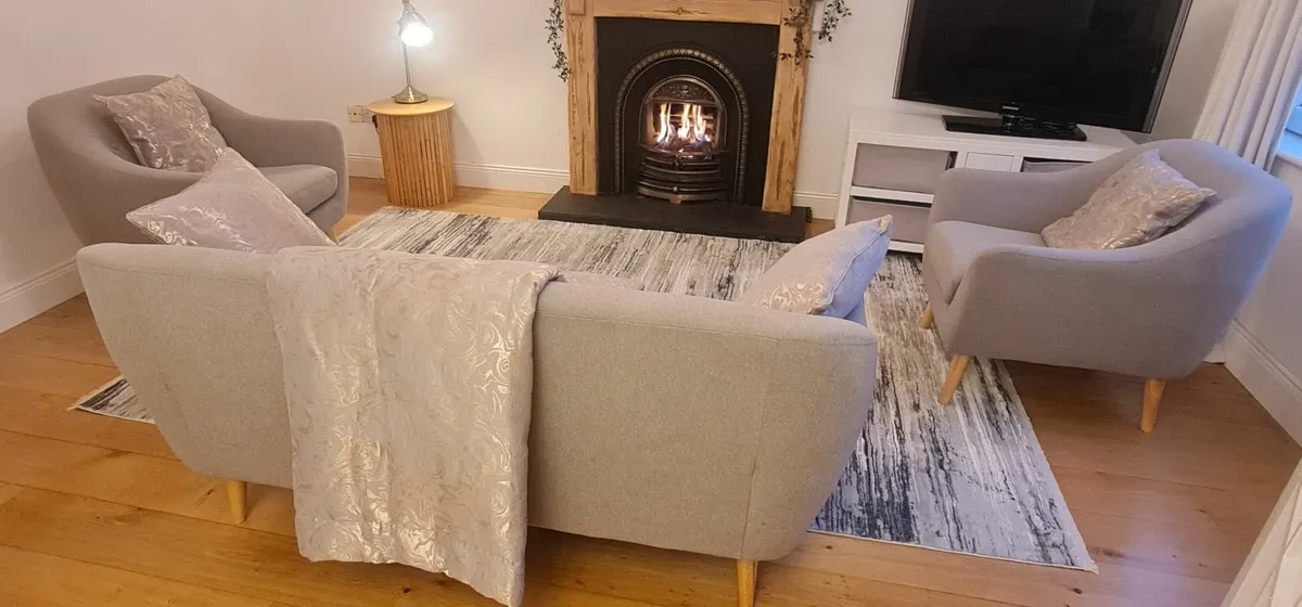 Unused Grey Sofa & 2 armchairs with tag - Image 2