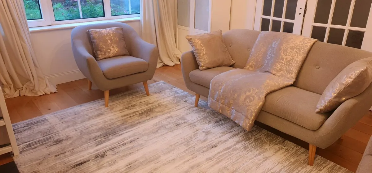 Unused Grey Sofa & 2 armchairs with tag - Image 3