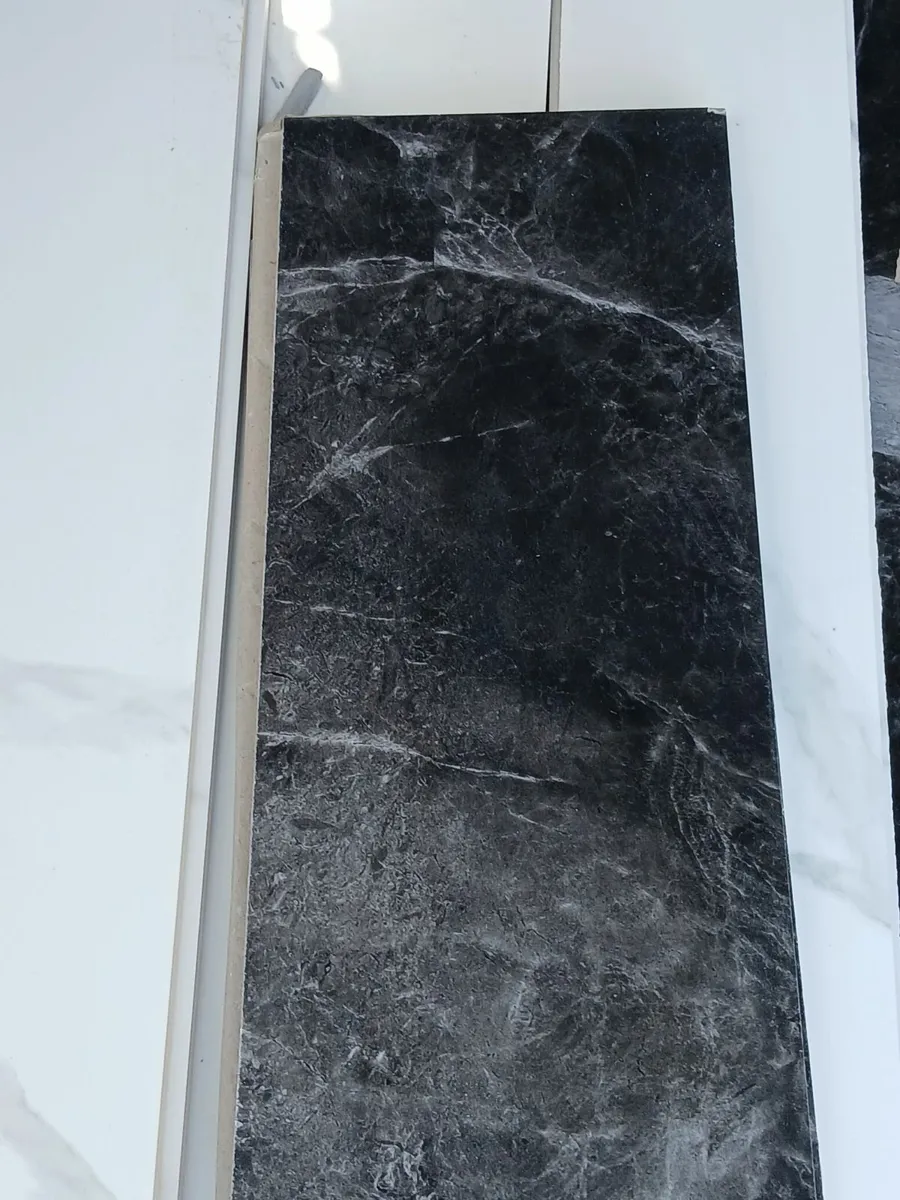 Black/ White marble effect porcelain tiles - Image 2