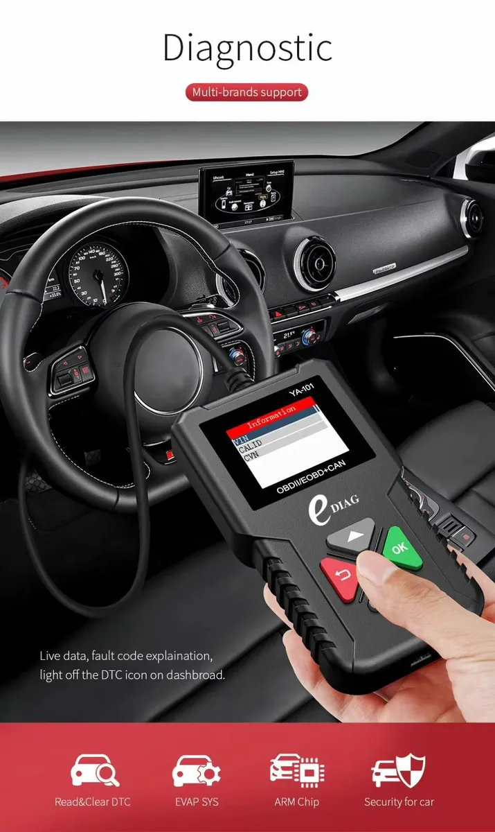 Car OBD2 Scanner,Brake fluid and battery tester - Image 1