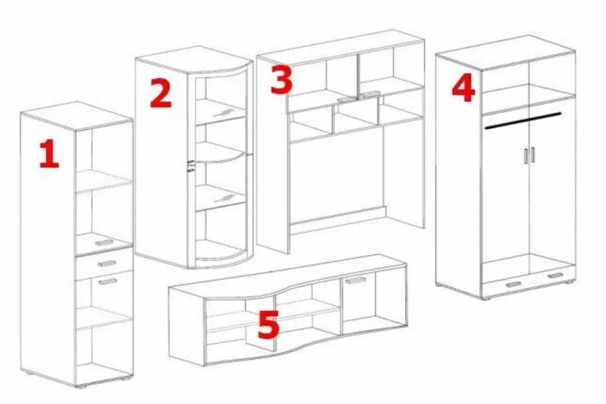 Classic design wall unit GRENADA  TV stand - Image 4