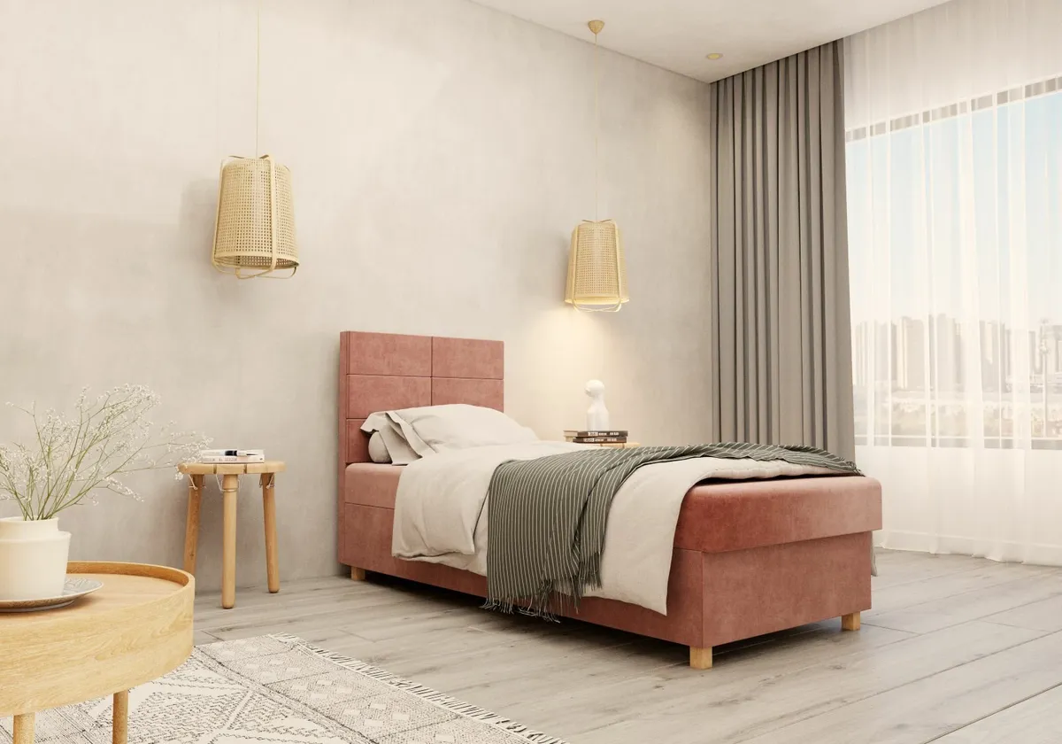 Upholstered single bed PIANO many colours - Image 1