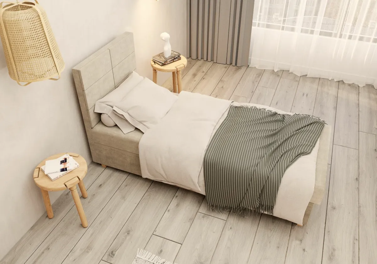 Upholstered single bed PIANO many colours - Image 4