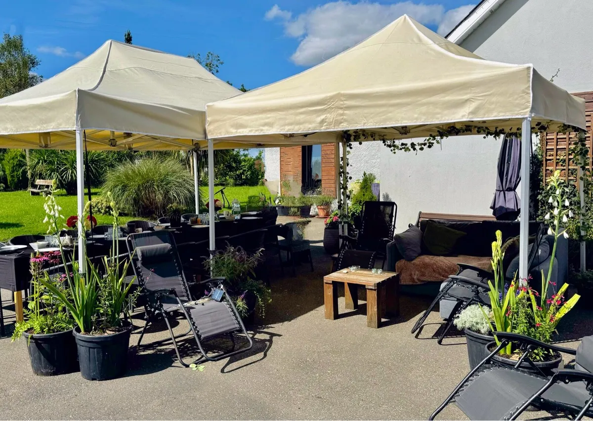 *PROMO*3x3m ALU40HEX popUp Gazebo GREY - Image 1