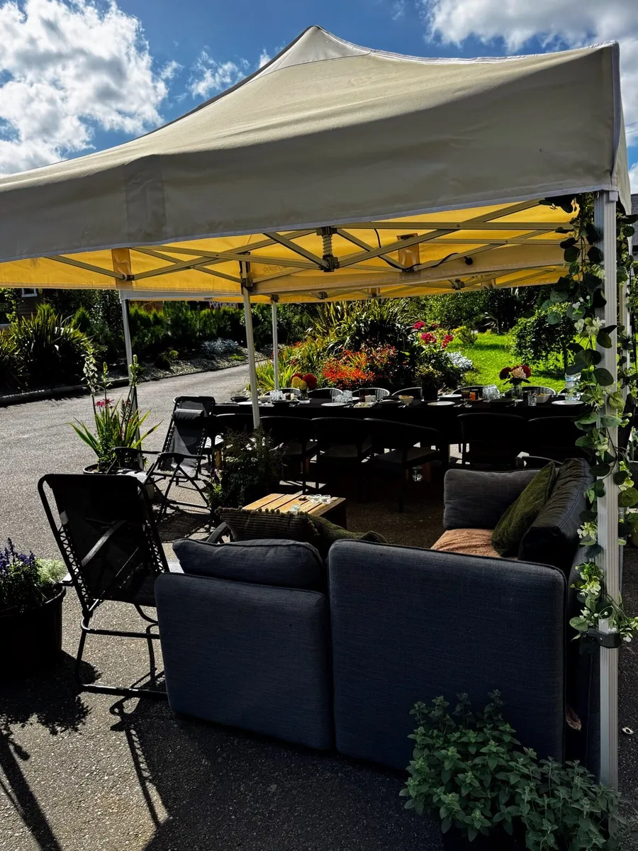 *PROMO*3x3m ALU40HEX popUp Gazebo GREY - Image 2