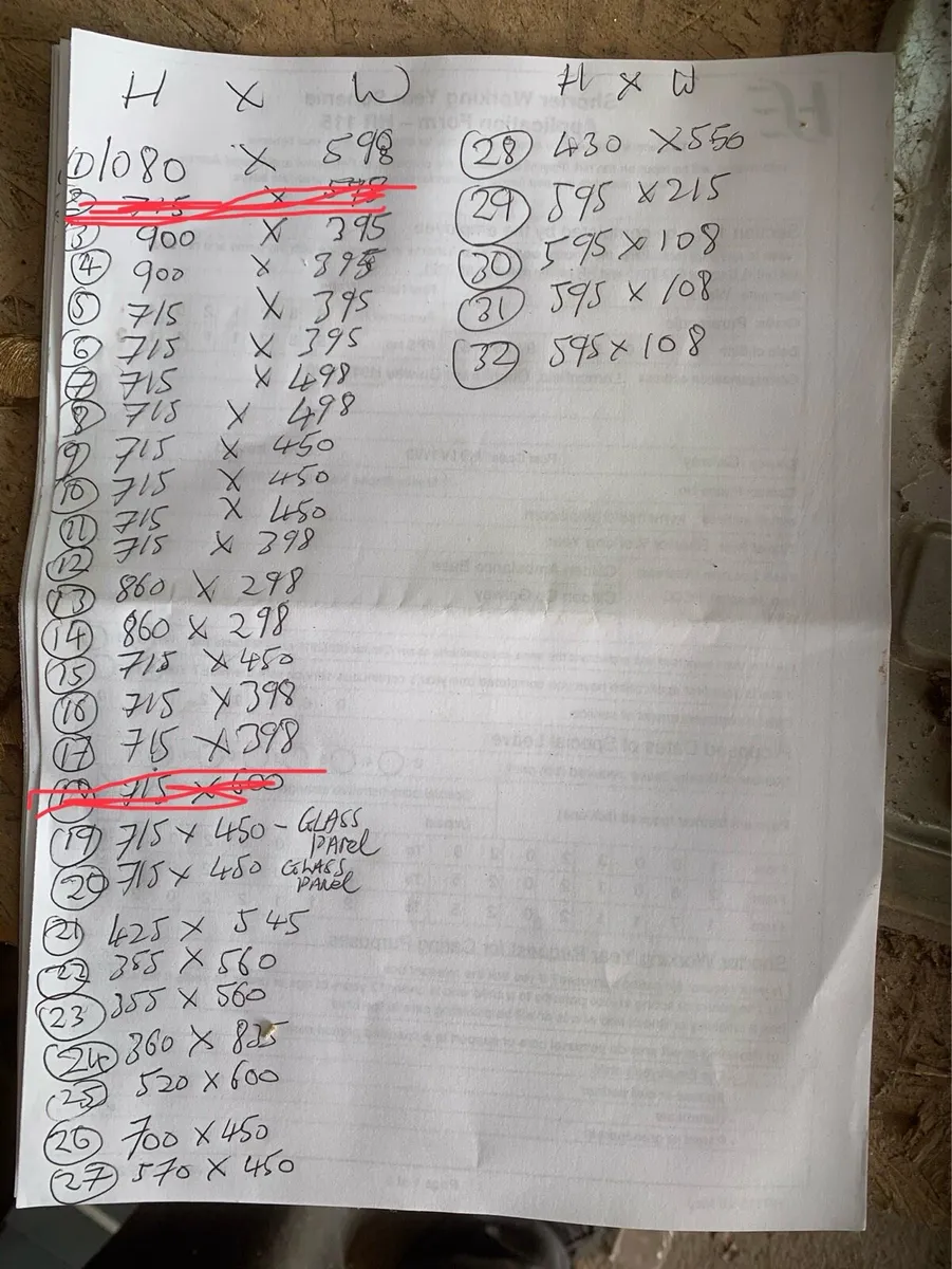 Oak cabinets  doors sizes in photos - Image 3