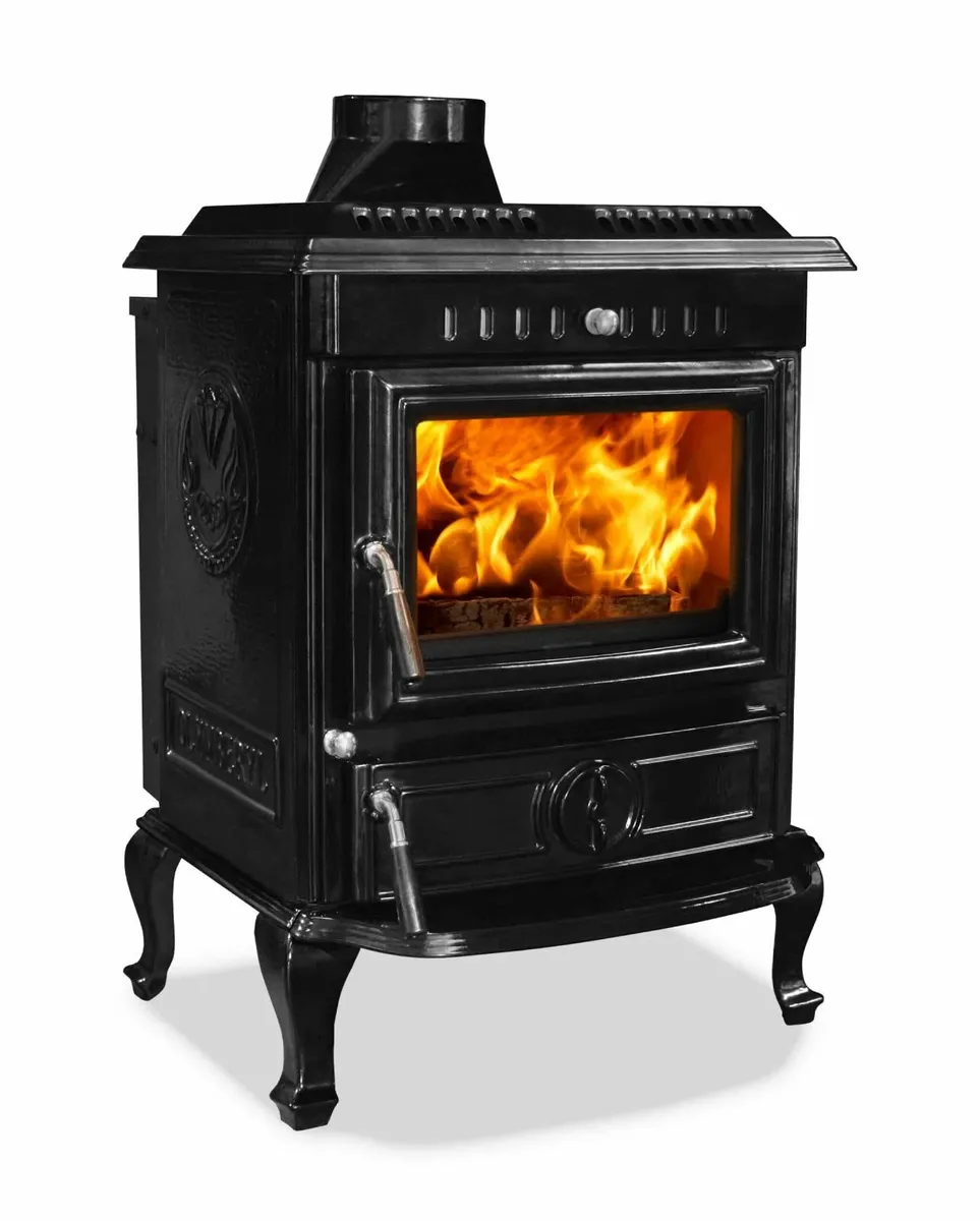 Black Enamel Olymberyl Aidan21kW  Eco Boiler Stove - Image 2