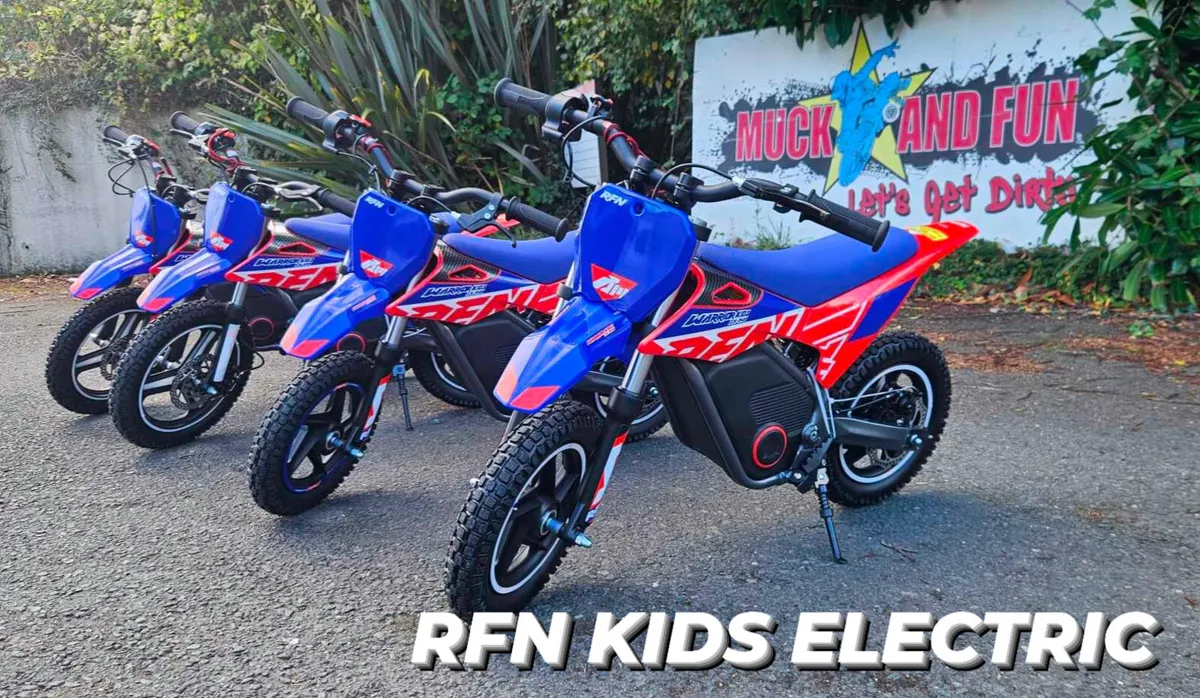 MUCK+FUN RFN Warrior SX500 Kids Electric Dirt Bike - Image 1