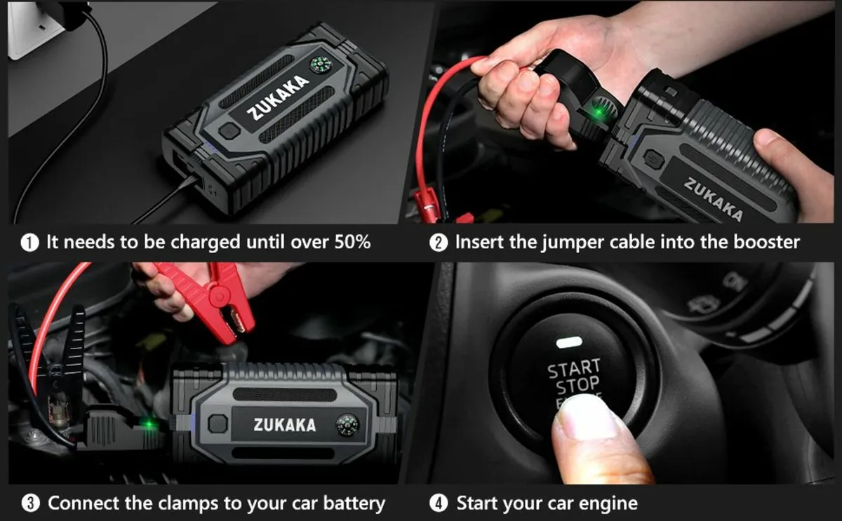 Car Jump Starter 3500A Peak 26800mAh 12V - Image 2