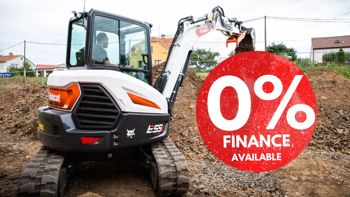 Bobcat E55z Mini Digger | 0% Finance - Image 1