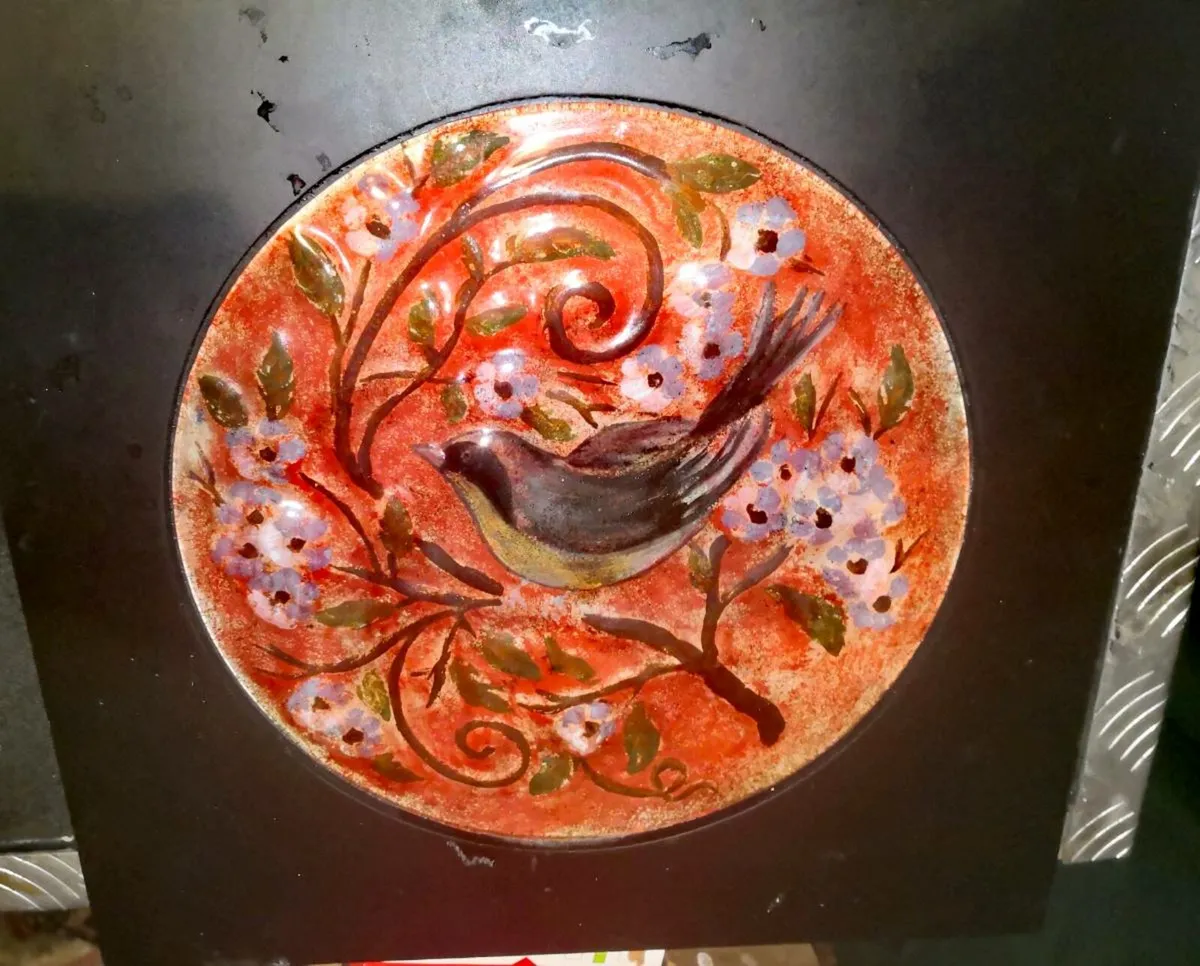 Ashford collection enamel bird picture - Image 1