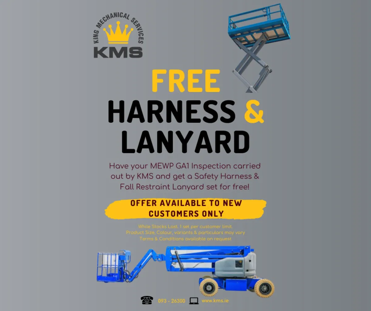 MEWP GA1 Inspection - FREE Harness & Lanyard Deal - Image 1