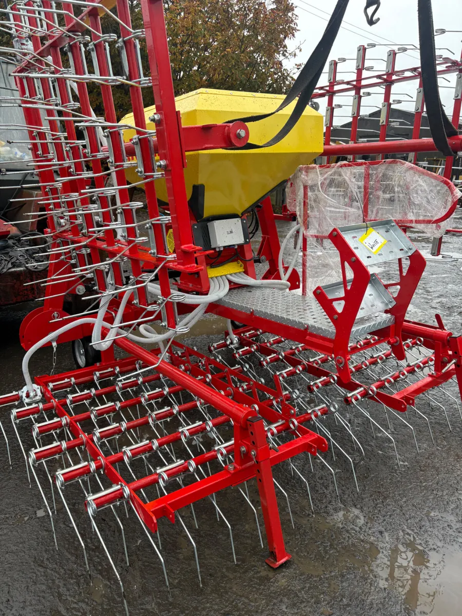 New jarmet 6m spring tine harrow air seeder - Image 2