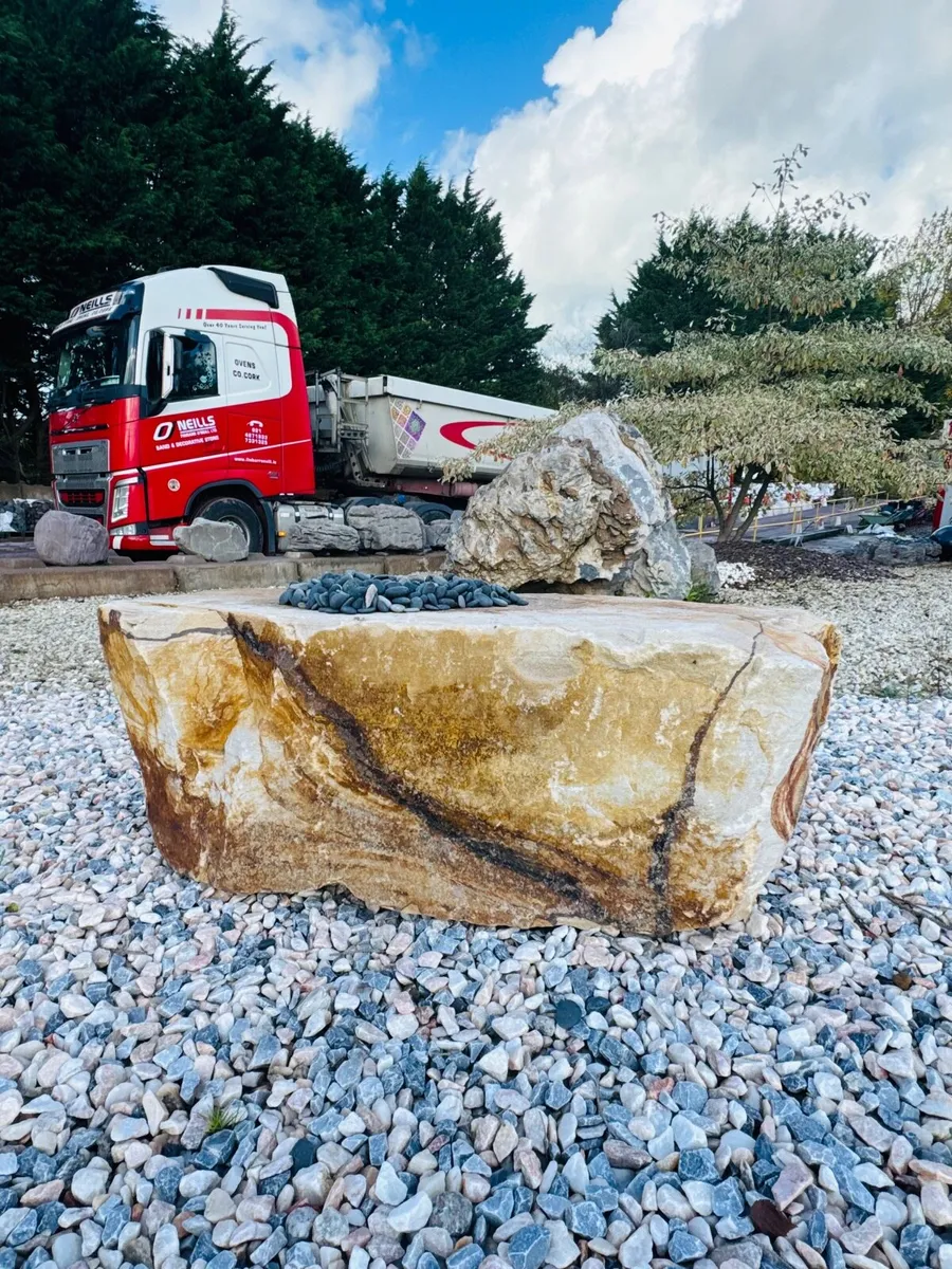 Memorial stones, polished grave pebbles, slate. - Image 3