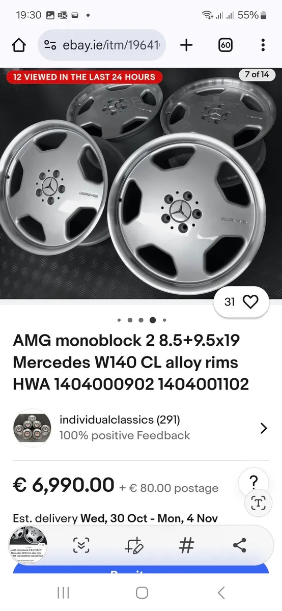 19" AMG Monoblock II wheels - Image 1