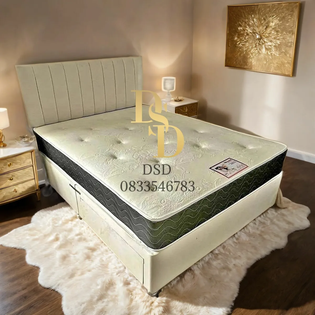 King size Velvet Bed - Nationwide Cash on Delivery - Image 3