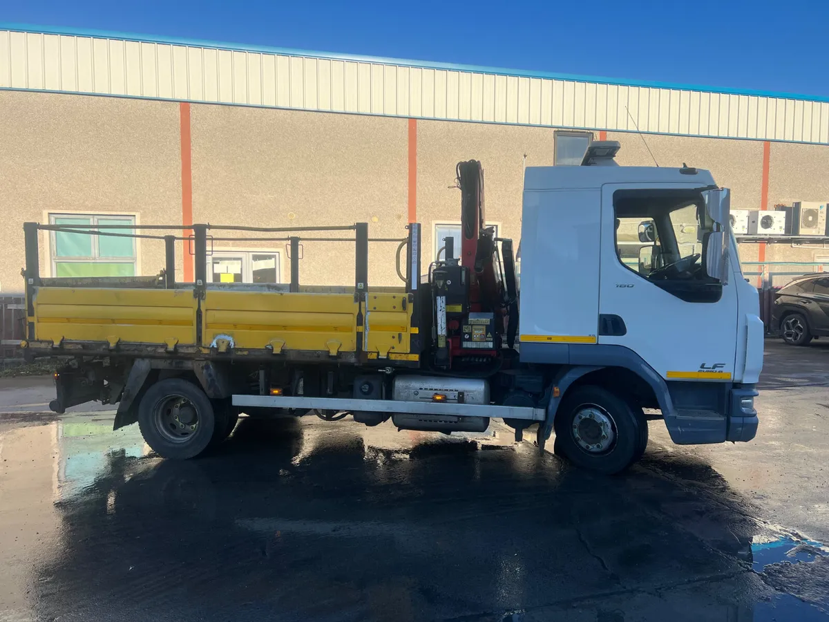 Daf 45/180 12 tonne tipper crane pipped for grab - Image 4