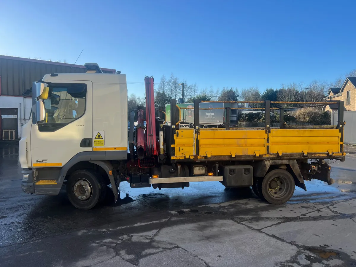 Daf 45/180 12 tonne tipper crane pipped for grab - Image 3