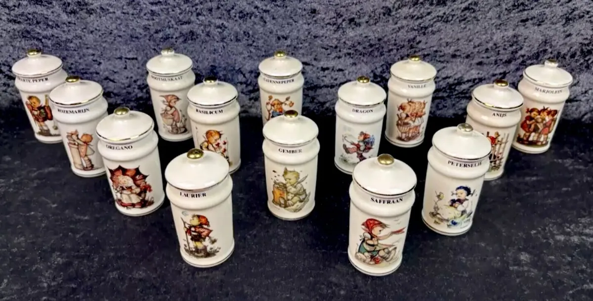 Collection of 14 Hummel spice jars - Image 1