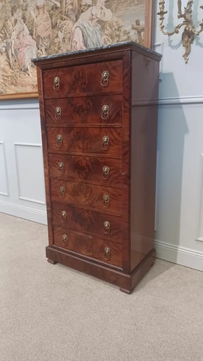 Mahogany French Semanier  - Tall Boy 1850 - Image 2