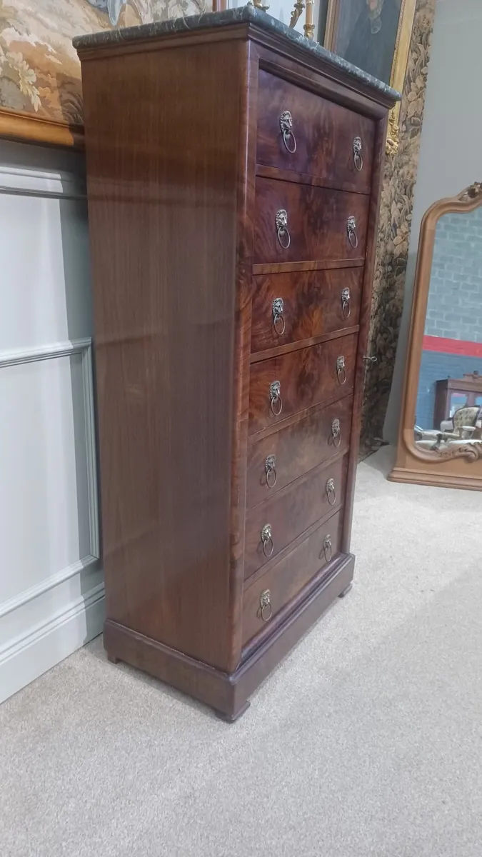 Mahogany French Semanier  - Tall Boy 1850 - Image 4