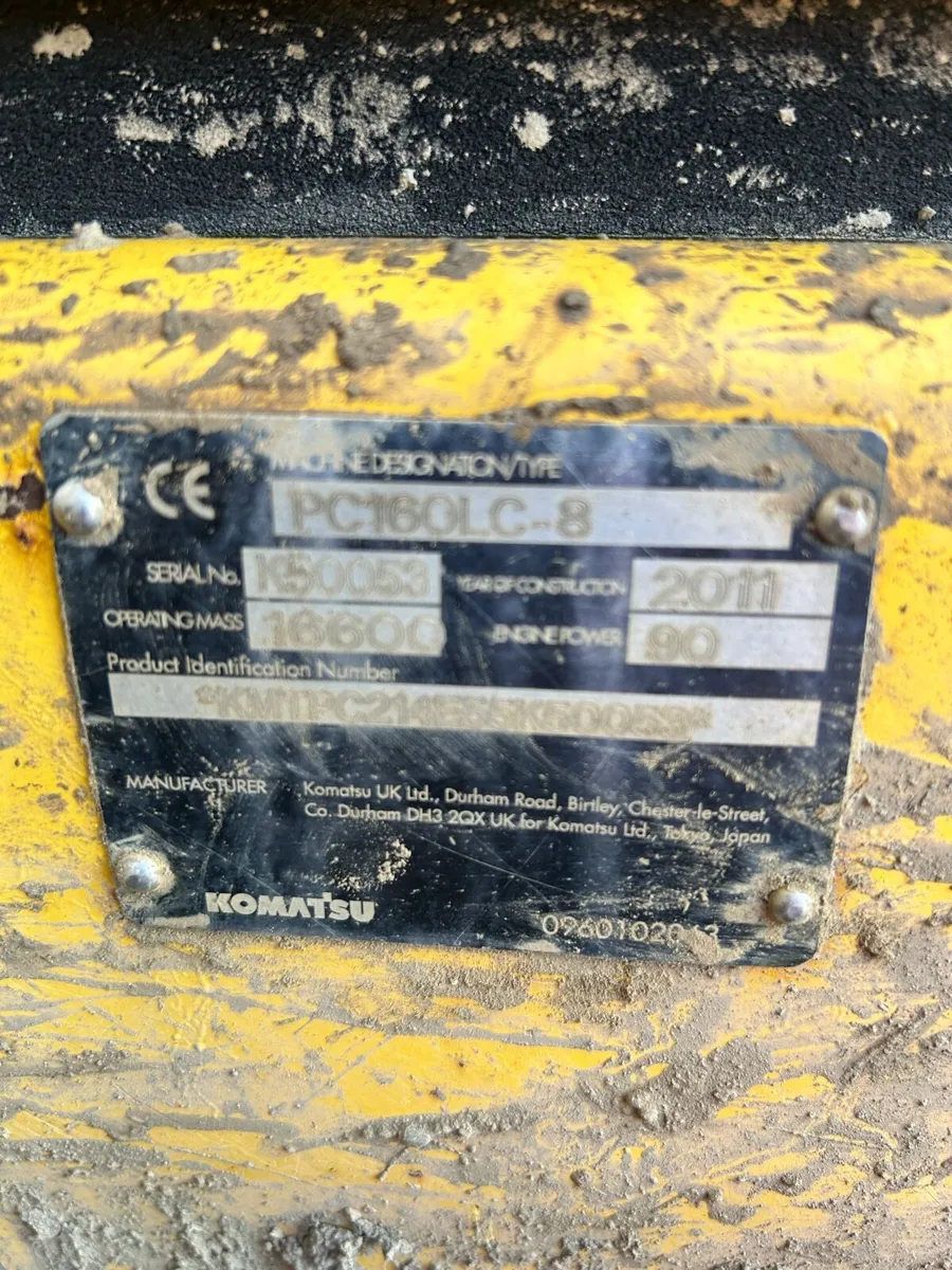 2011 Komatsu PC160 Bog Master - Image 3