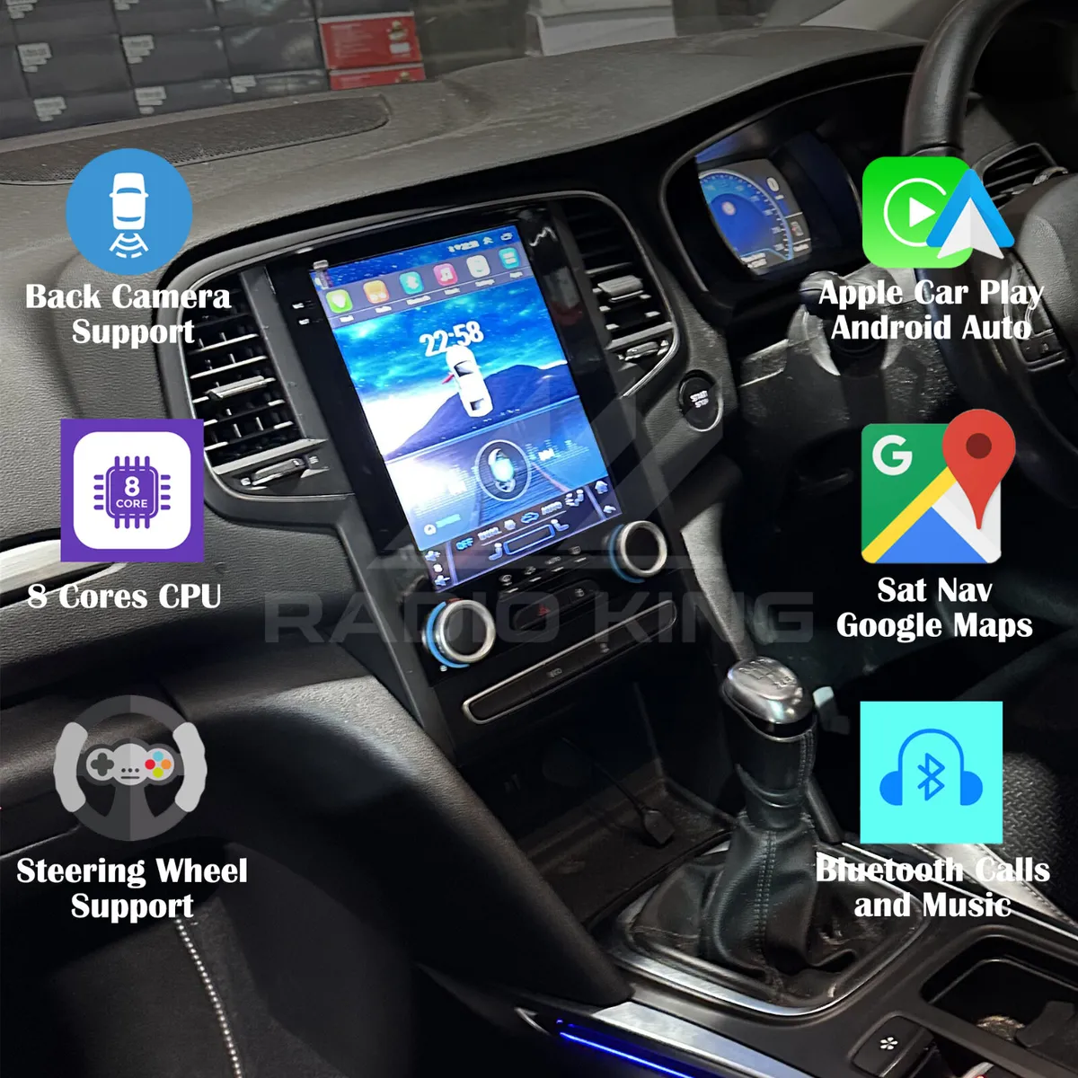 PREMIUM CARPLAY RENAULT MEGAN 4 ANDROID AUTO STERE - Image 1