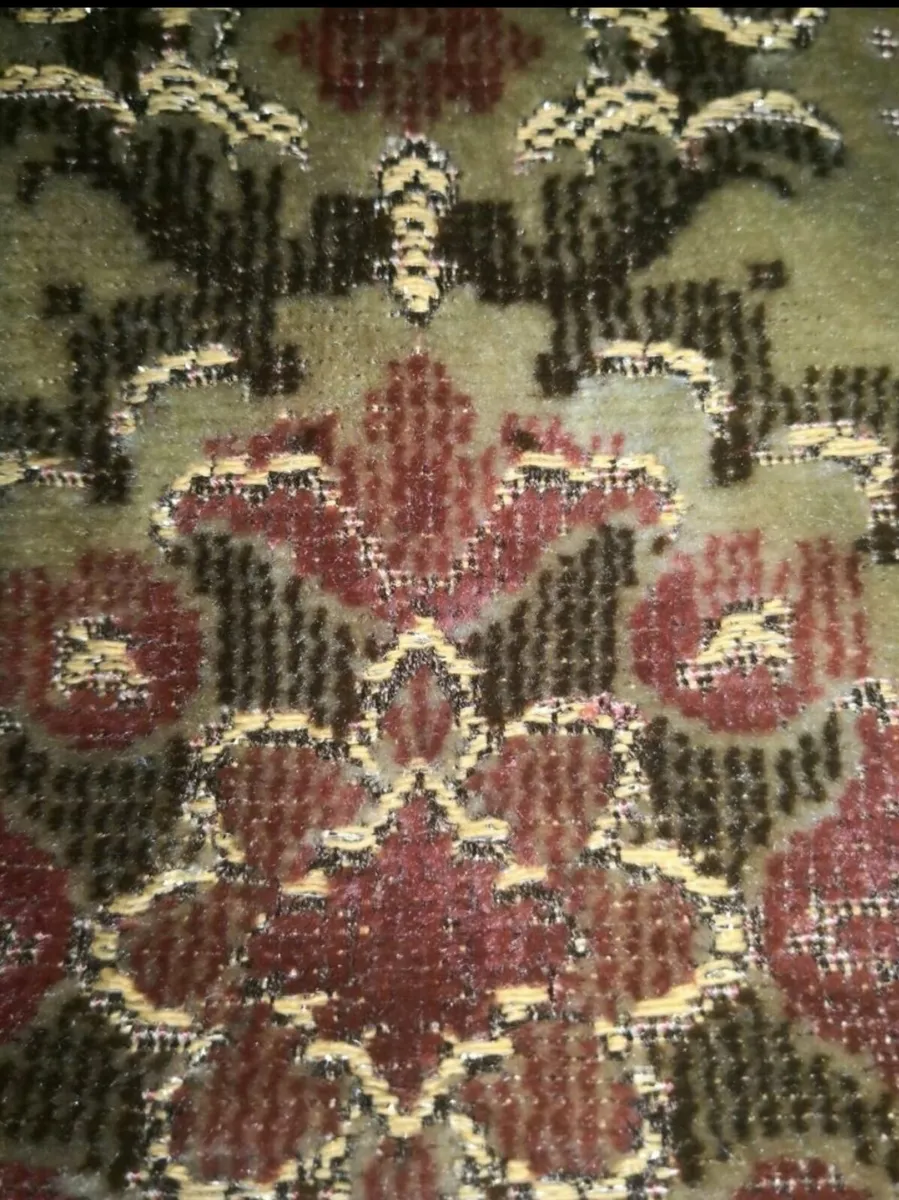 Antique large brocade table cloth - Image 2