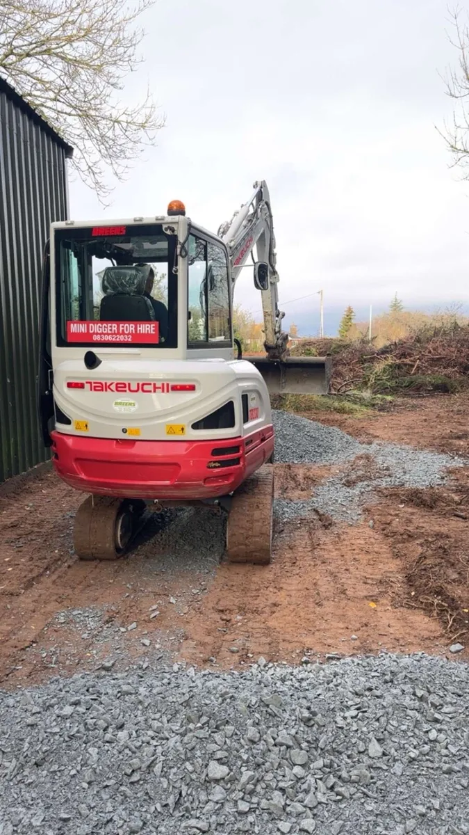 Mini digger for hire - Image 1