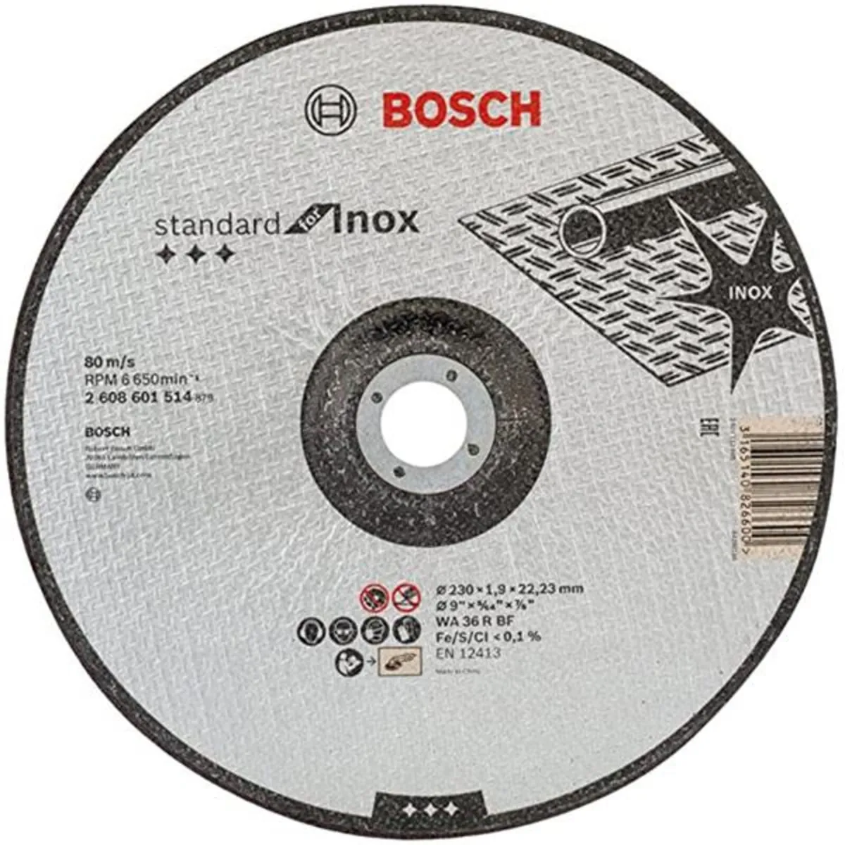 9" Bosch Standard  Cutting Disc – 10 Pack