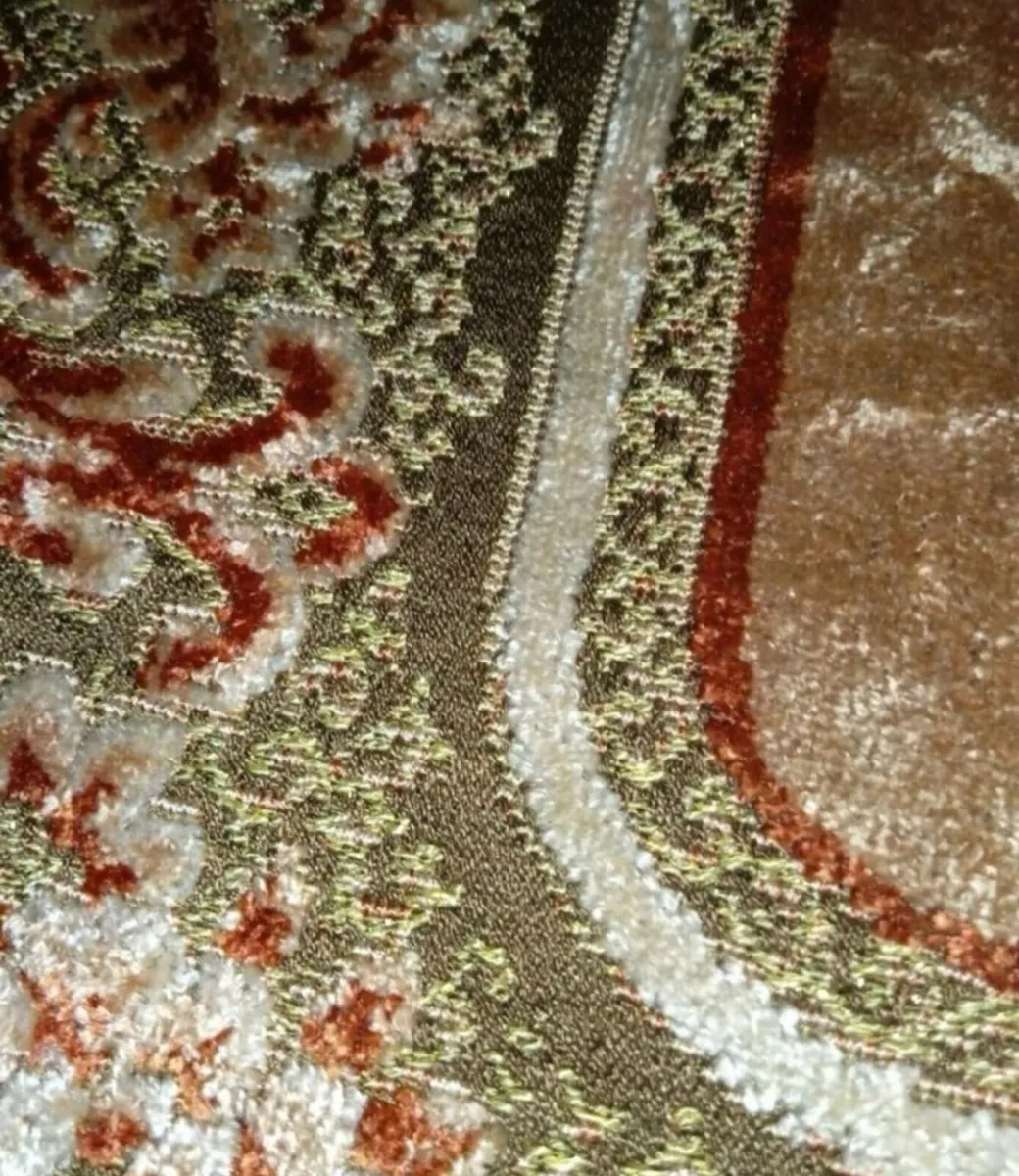 Antique brocade tablecloth - Image 2