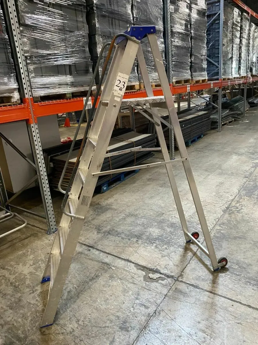 Aluminium Ladders on Castors - Image 1