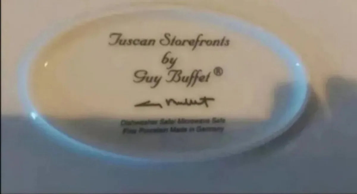 Signed Guy Buffet art platter 16" - Image 2