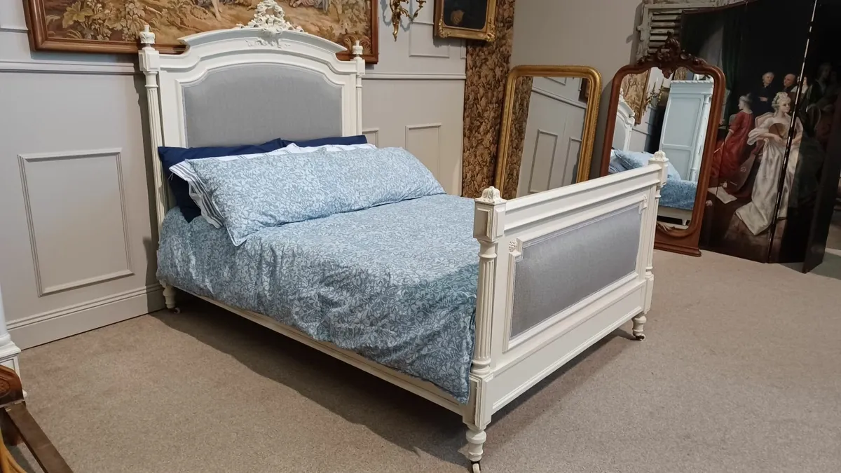 Shabby chic bed Louis XVI 1850 - Image 4