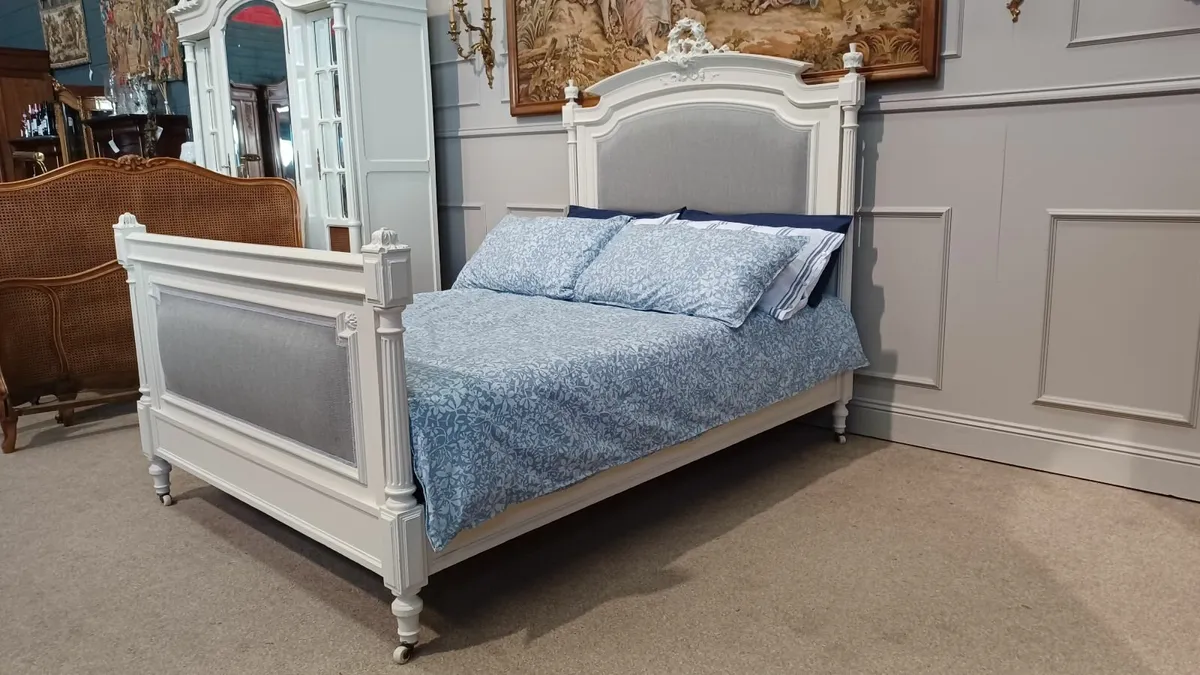 Shabby chic bed Louis XVI 1850 - Image 3