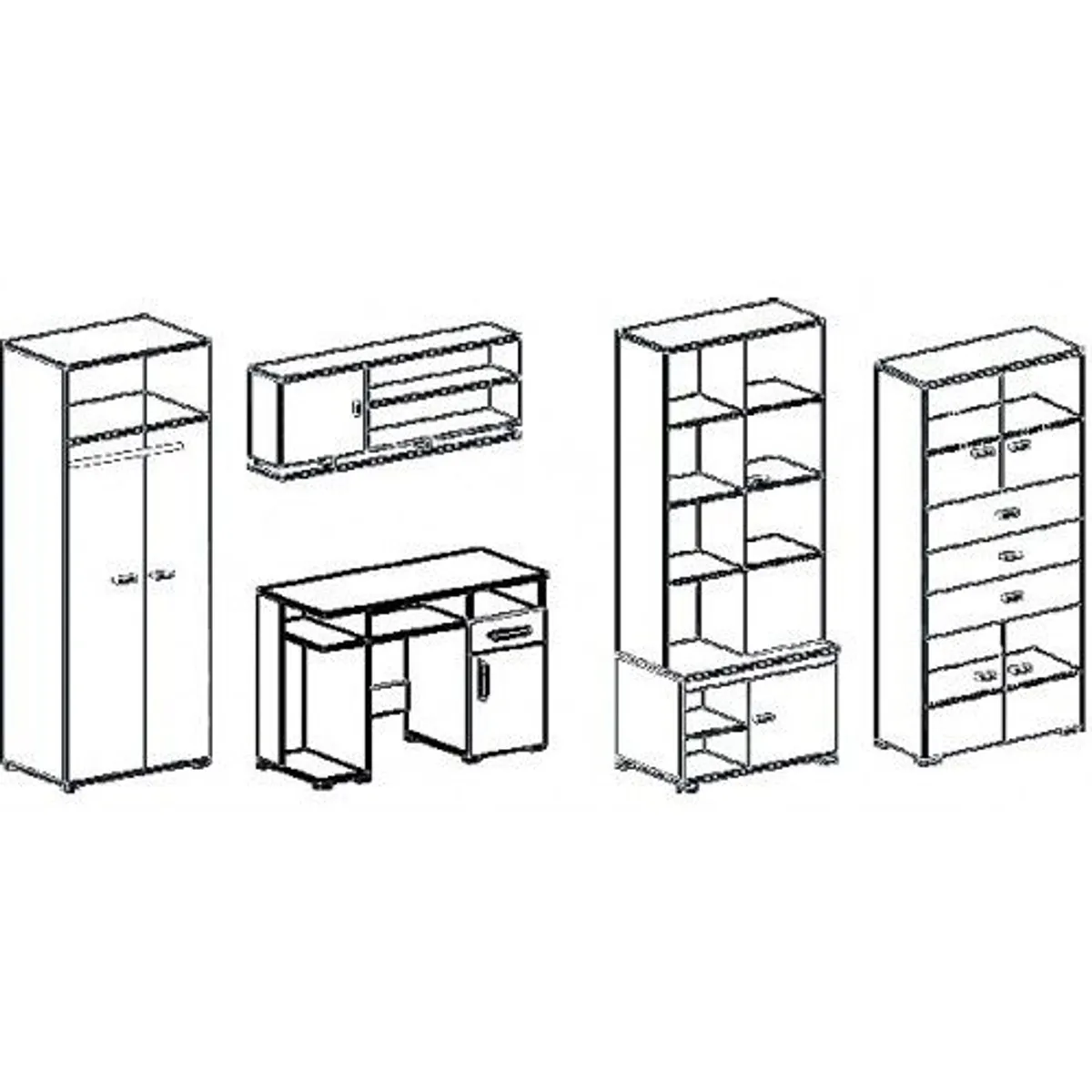 Wall Unit with desk NELLY - Image 3