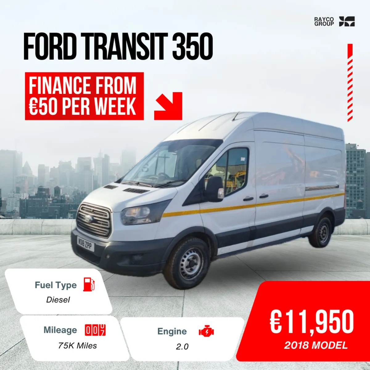 🚐 2018 Ford Transit – Only 75K Miles – Finance