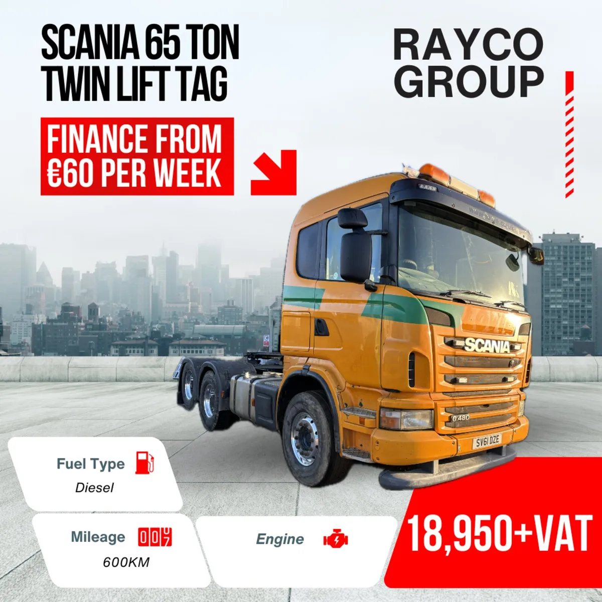 🔥 2012 Scania G480 6x2 Rear Twin Lift Tag - Image 1