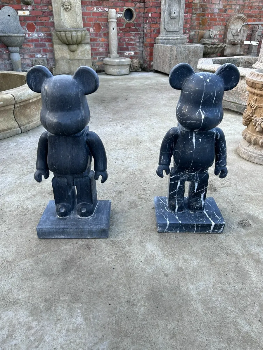 Marble stone Teddy bear sculpture - Image 3