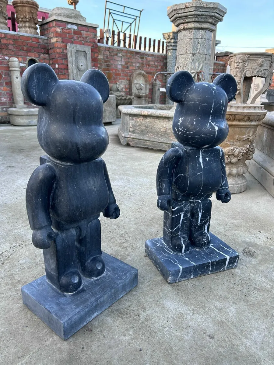 Marble stone Teddy bear sculpture - Image 2