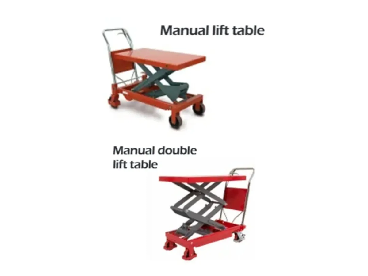 [00] Manual Scissor Lift Tables (150kgs to 100kgs) - Image 1