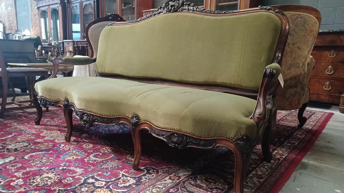 Louis XV Rosewood sofa with original upholstery - Image 3