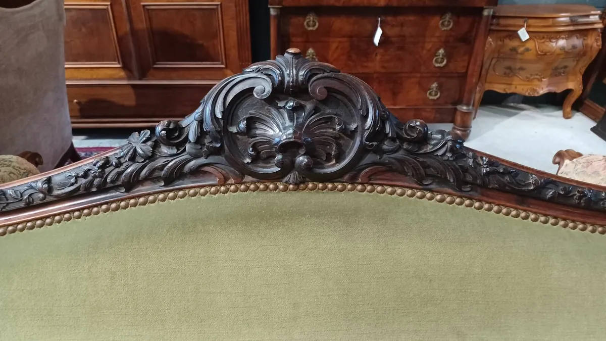 Louis XV Rosewood sofa with original upholstery - Image 4
